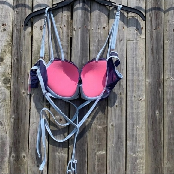 Women’s PINK Victoria’s Secret sexy strappy lace up push up bra size 36C - Picture 10 of 11